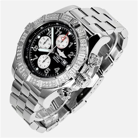 breitling super avenger diamond bezel|breitling super a13370 price.